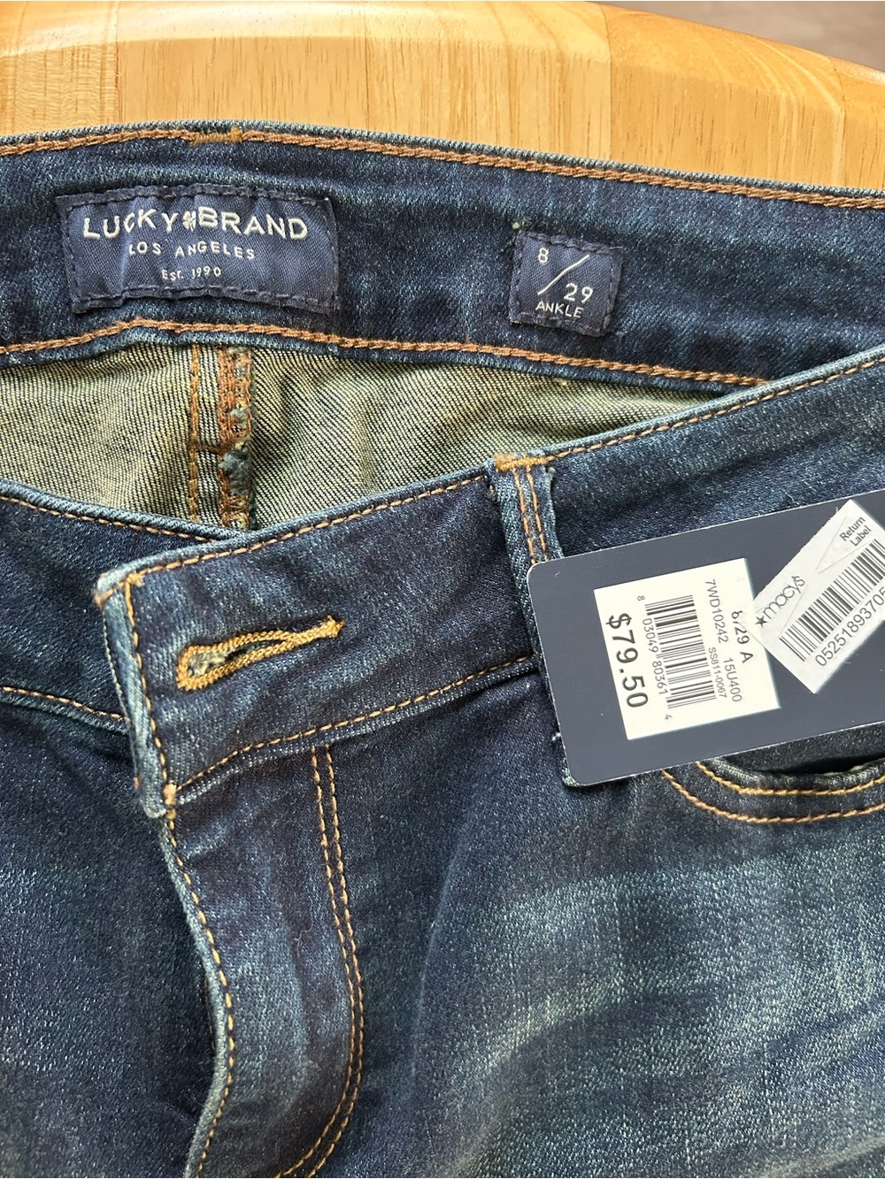 Lucky Brand Dark Blue Slim Straight Ankle Jeans - Women's
